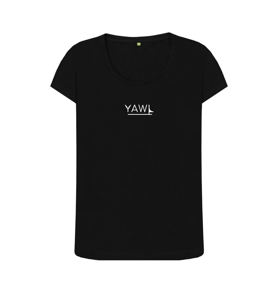 Black YAWL Scoop Neck Tshirt