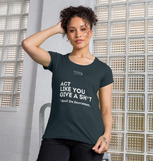 'Act Like You Give A' Scoop Neck Tshirt