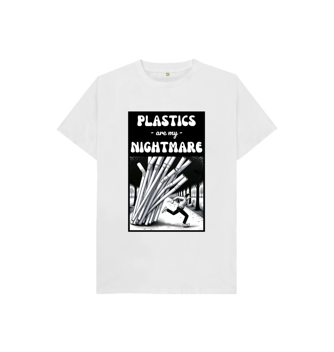 White 'Plastics are my Nightmare' Kids Tshirt