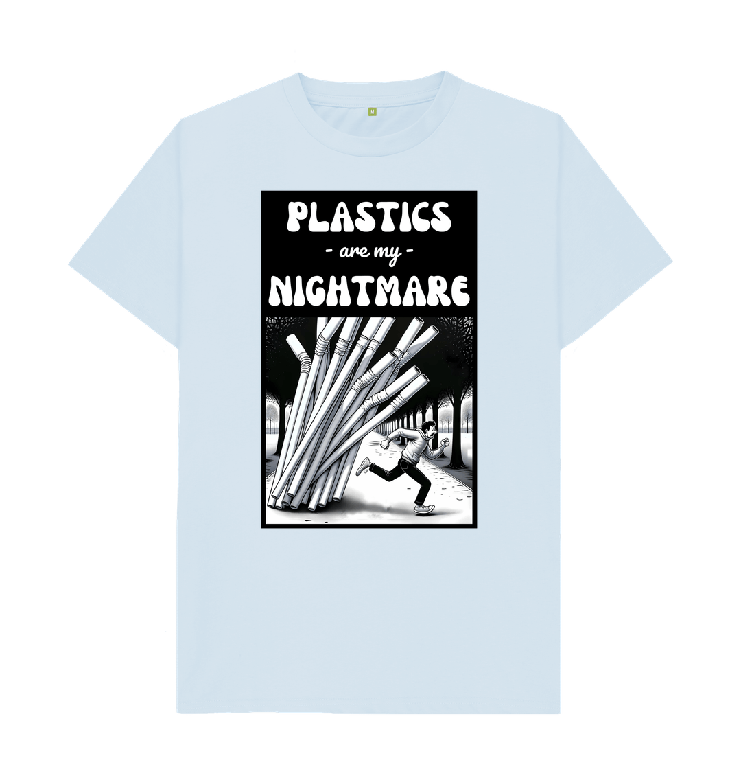 Sky Blue 'Plastics are my Nightmare' Tshirt