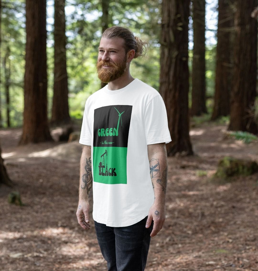 'Green is the New Black' Longline Tshirt