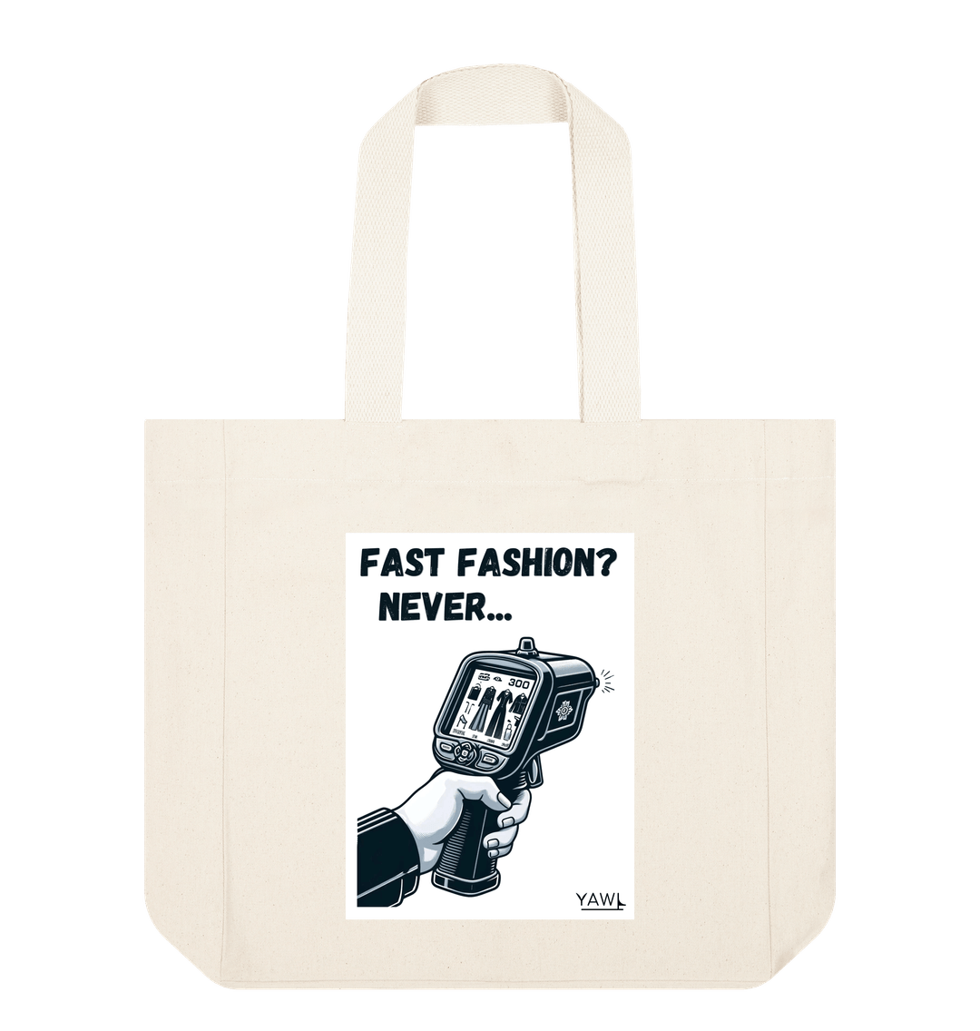 Natural 'Fast Fashion? Never...' Tote Bag