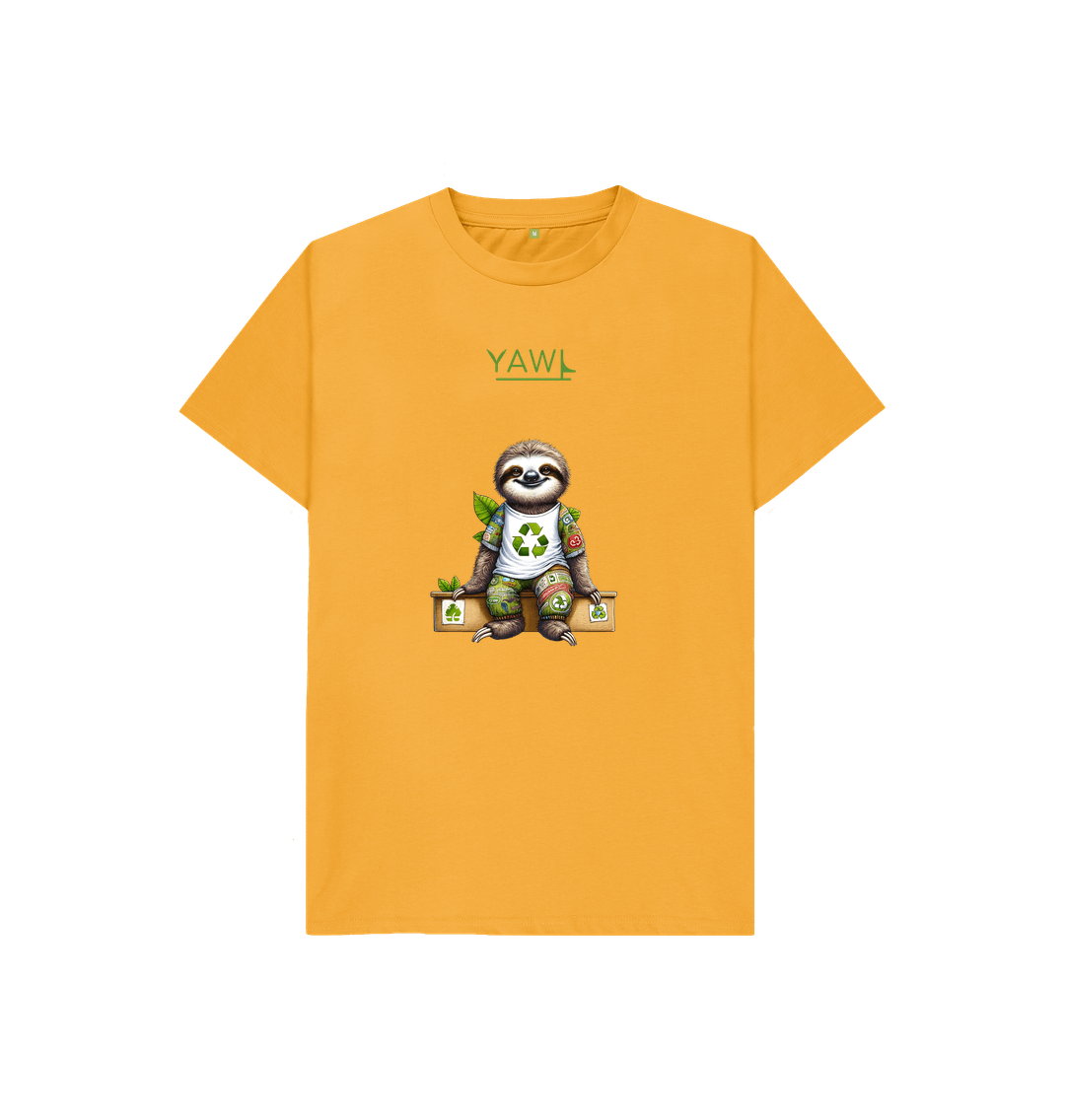 Mustard Sloth Sitting Kids Tshirt