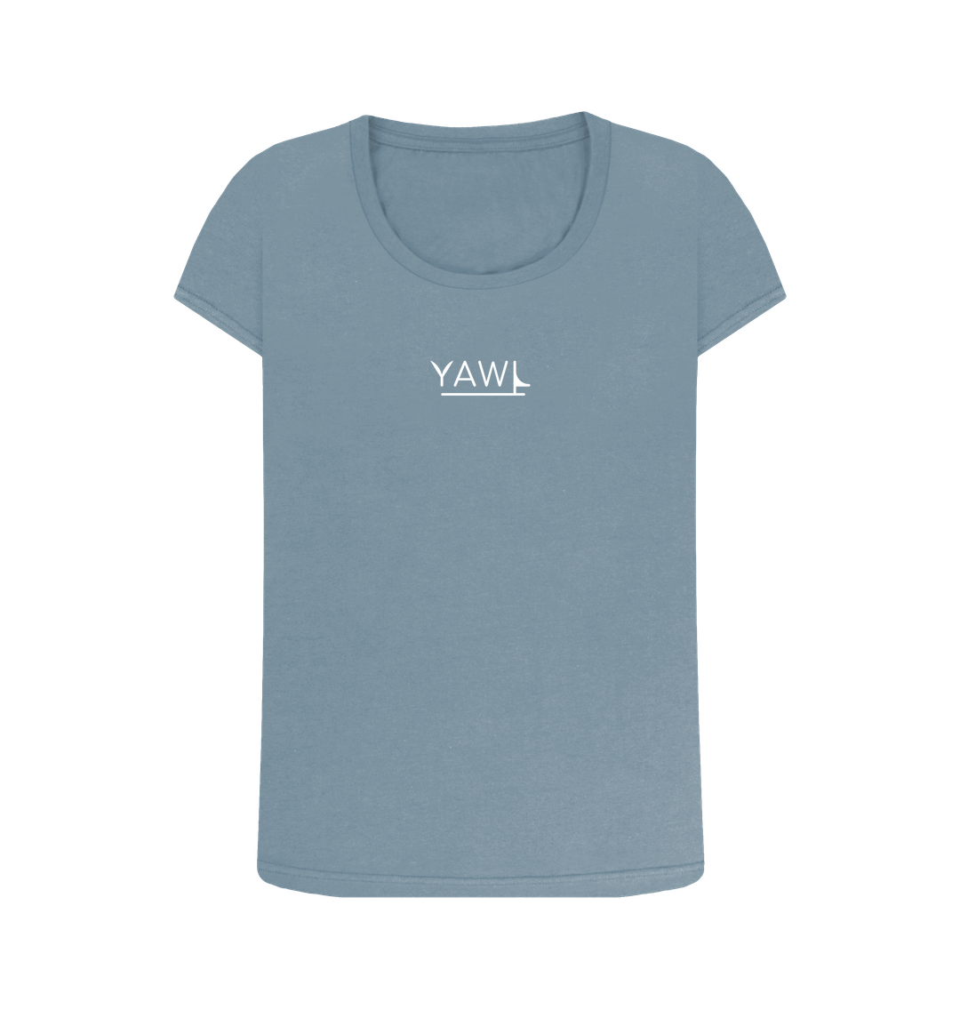 Stone Blue YAWL Scoop Neck Tshirt