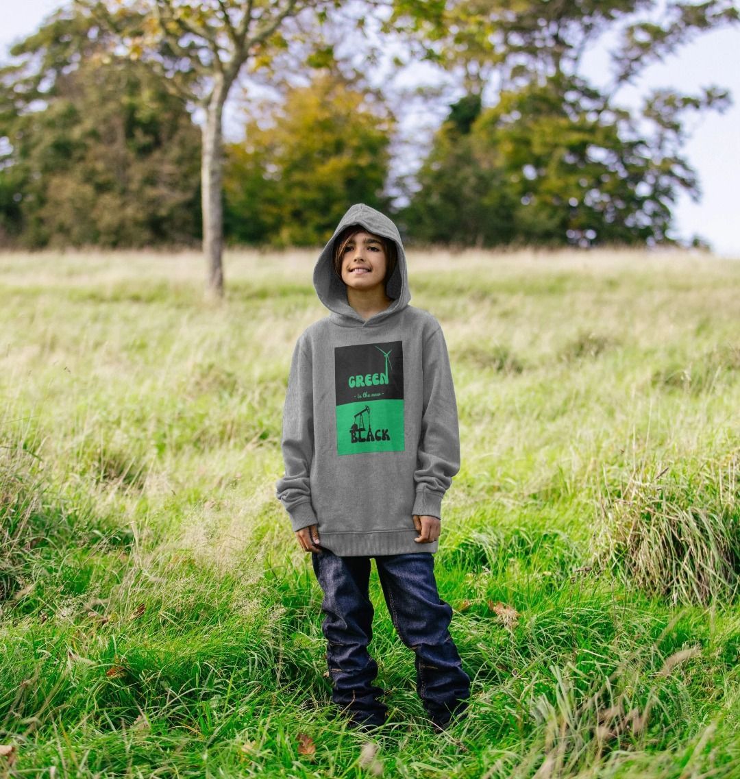 'Green is the New Black' Kids Hoodie