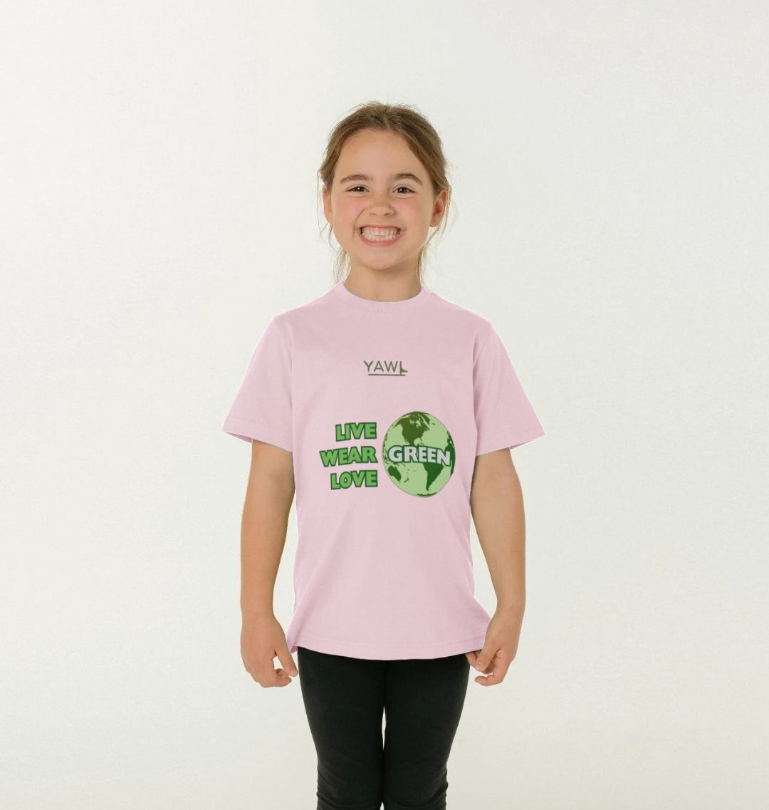 'Live, Wear, Love Green' Kids Tshirt