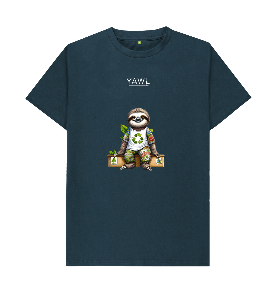 Denim Blue Sitting Sloth Tshirt