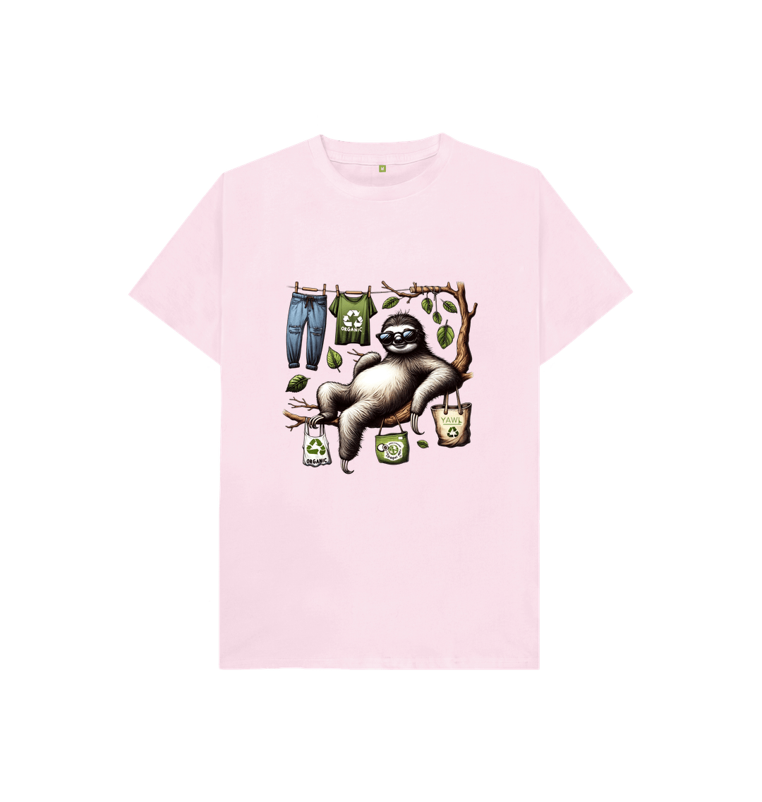 Pink Lazy Sloth Kids Tshirt