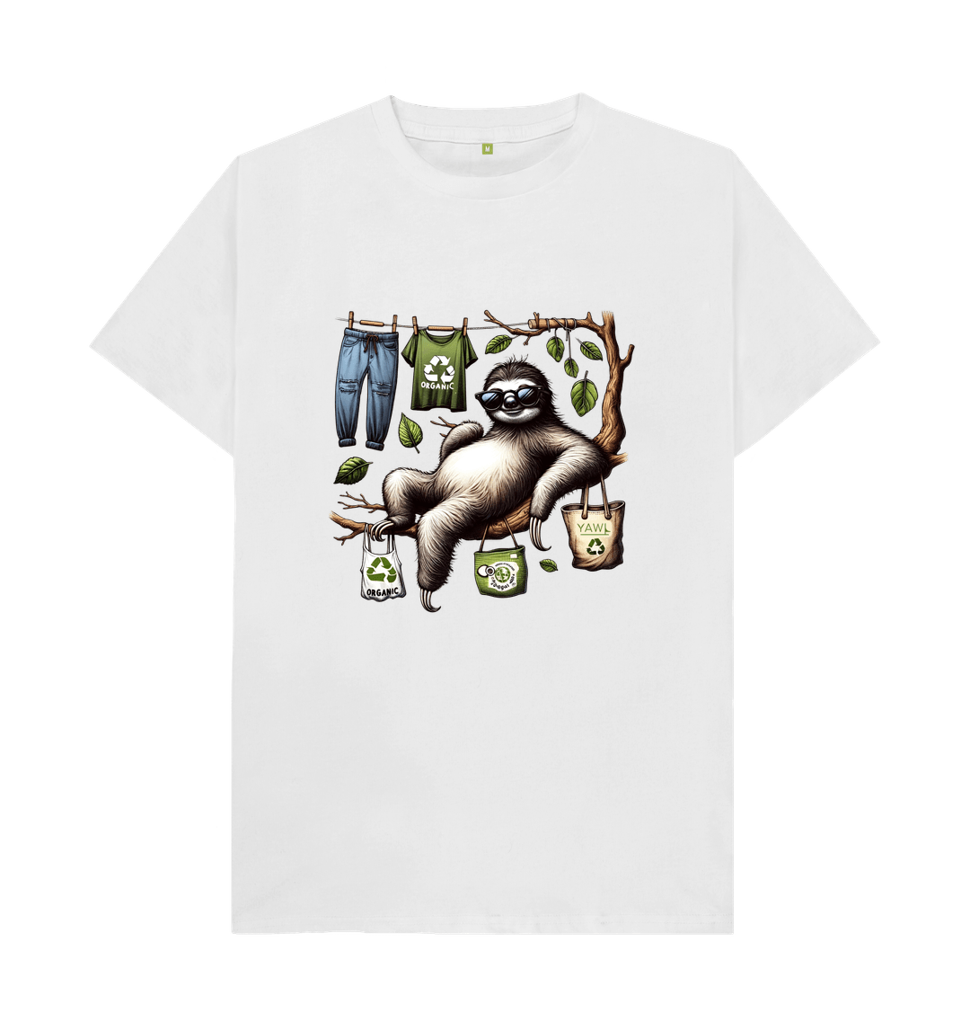 White Lazy Sloth Tshirt