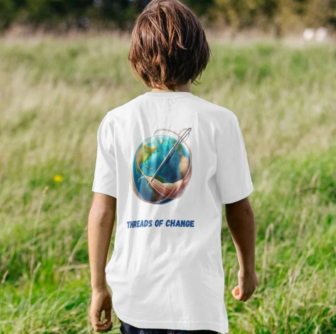 'Threads of Change' (Light) Kids Tshirt