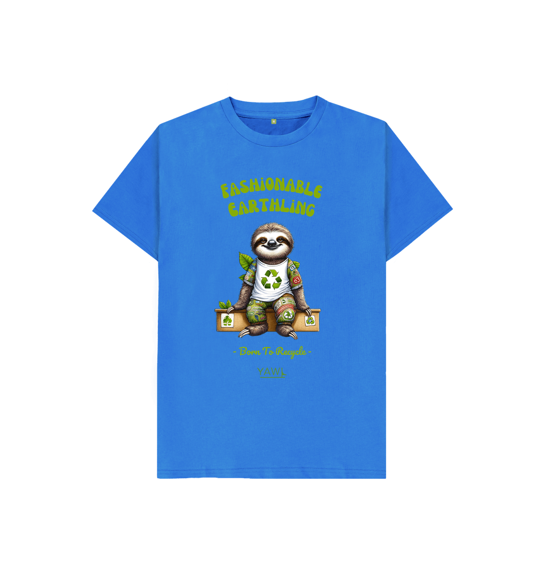 Bright Blue 'Fashionable Earthling' Kids Tshirt