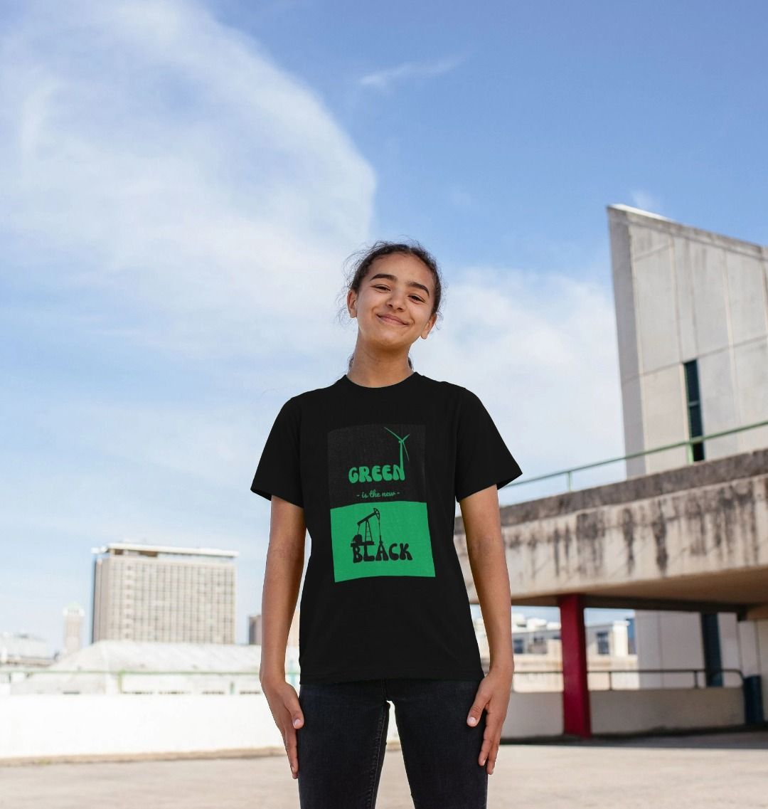 'Green is the New Black' Kids Tshirt