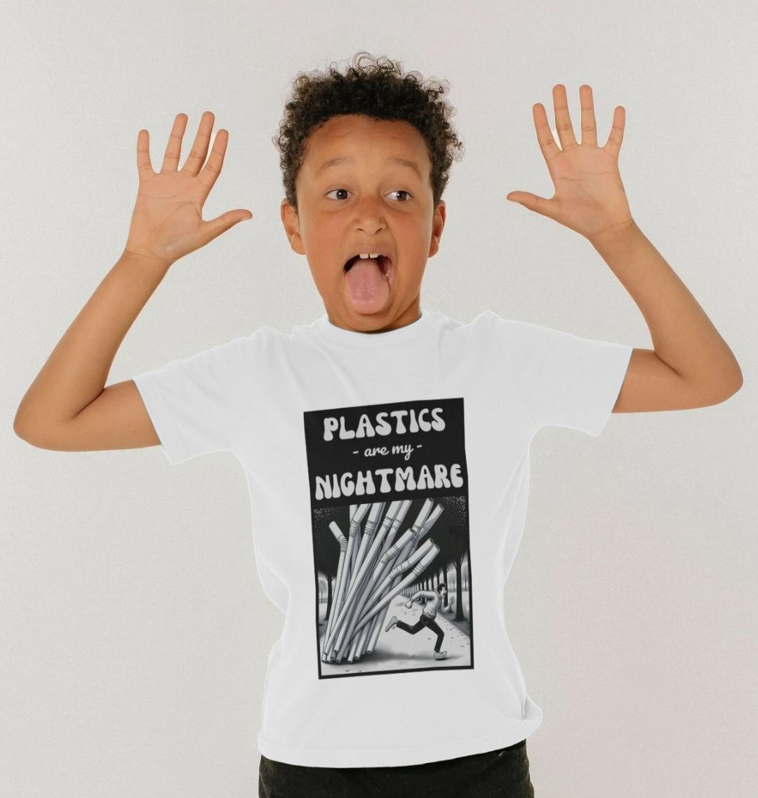 'Plastics are my Nightmare' Kids Tshirt