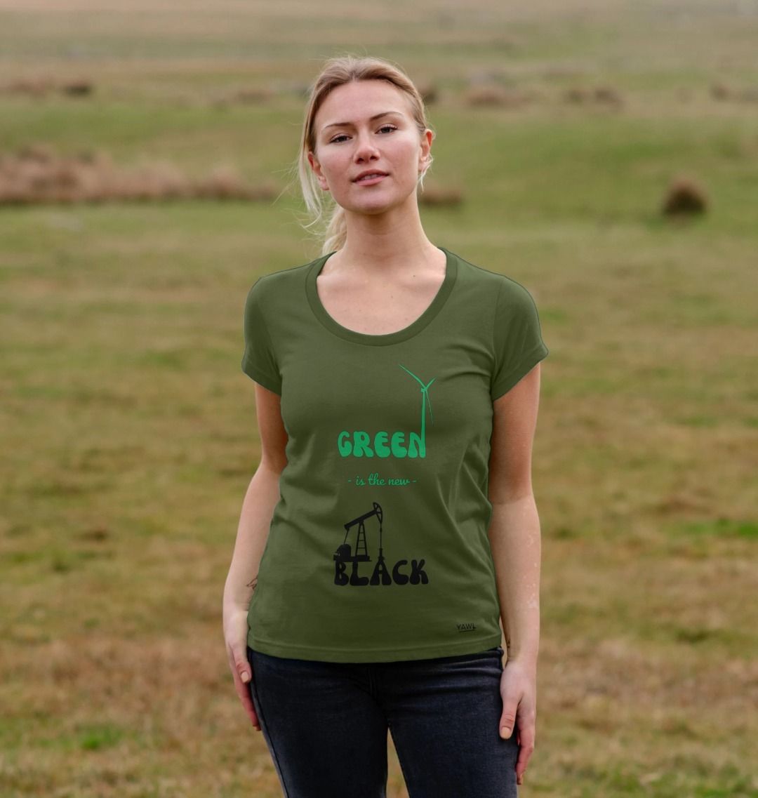 'Green is the New Black' Scoop Neck Tshirt