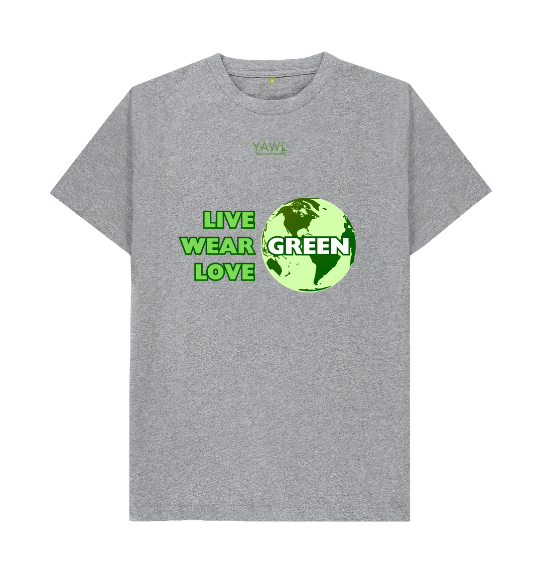 Athletic Grey 'Live, Wear, Love Green' Tshirt