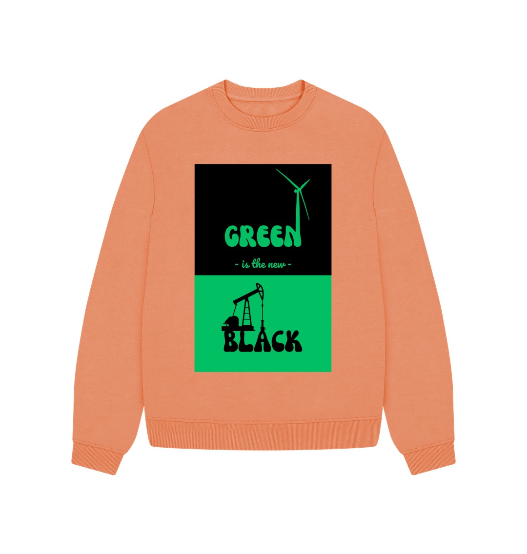 Apricot 'Green is the New Black' Oversized Jumper