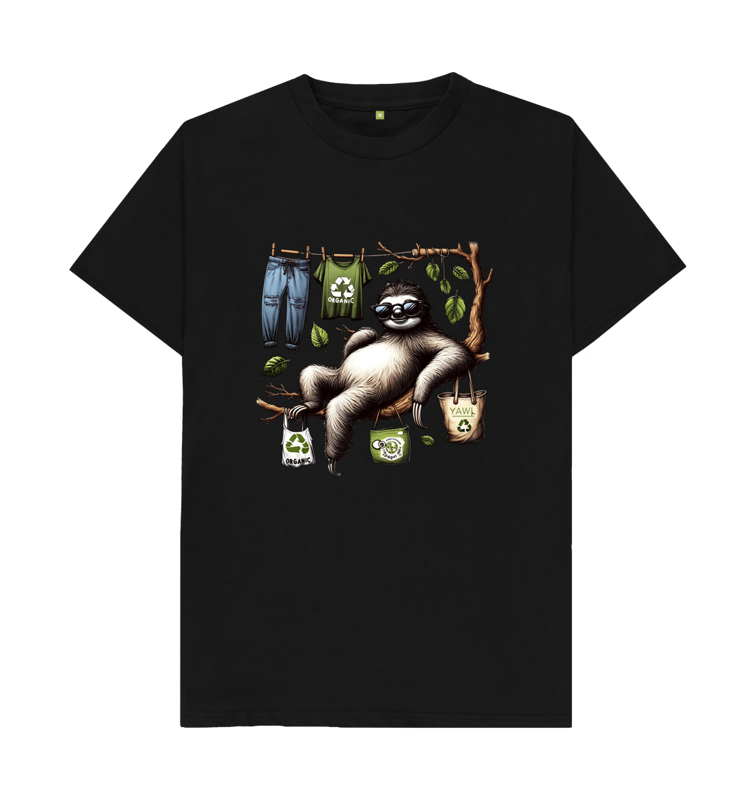 Black Lazy Sloth Tshirt