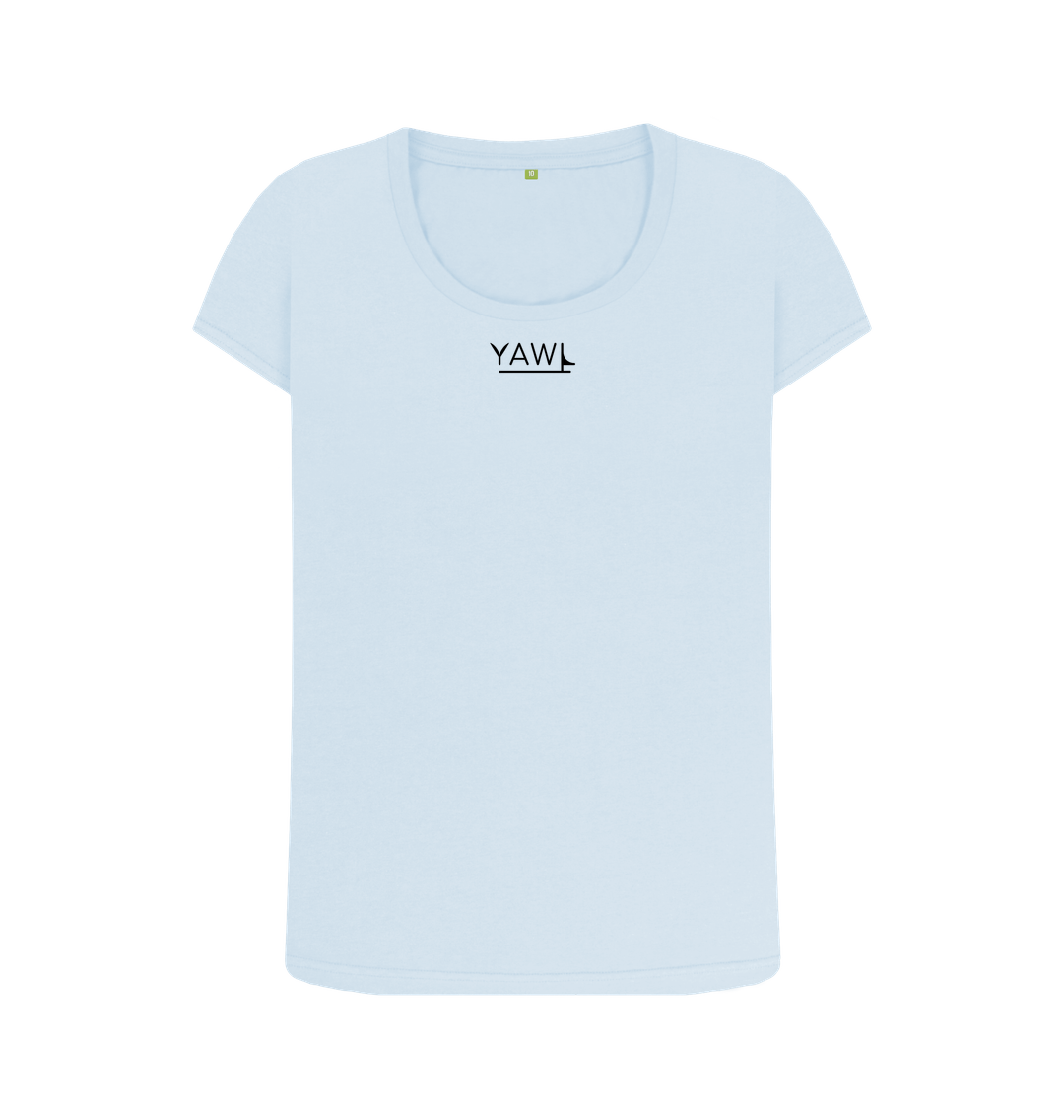 Sky Blue 'Threads of Change' (Light) Scoop Neck