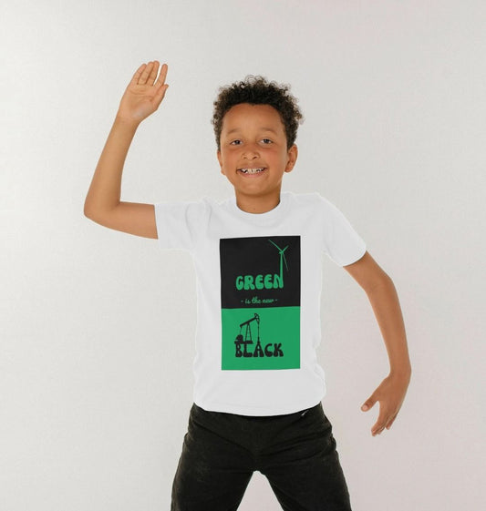 'Green is the New Black' Kids Tshirt