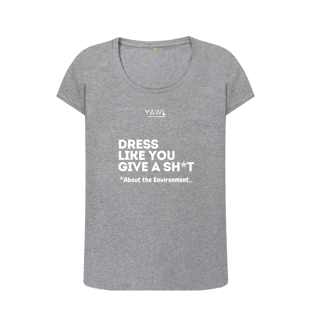 Athletic Grey 'Dress Like You Give A' Scoop Neck Tshirt