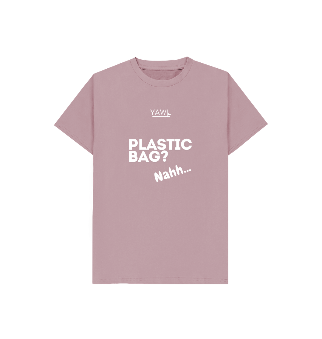 Mauve 'Plastic Bag? Nahh' Kids Tshirt