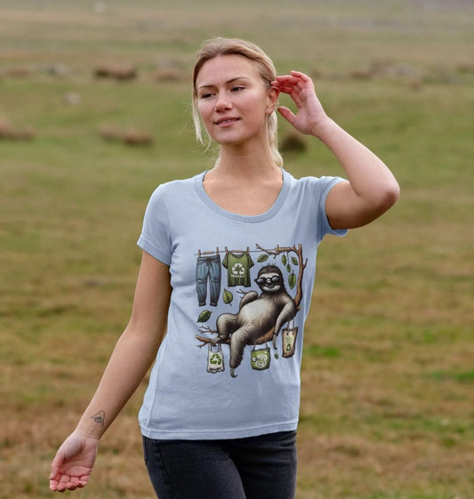 Lazy Sloth Scoop Neck Tshirt