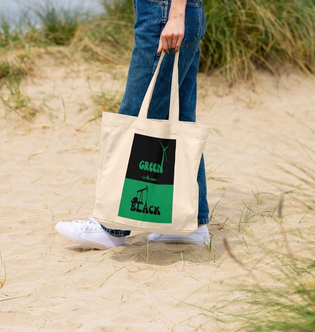 'Green is the New Black' Tote Bag