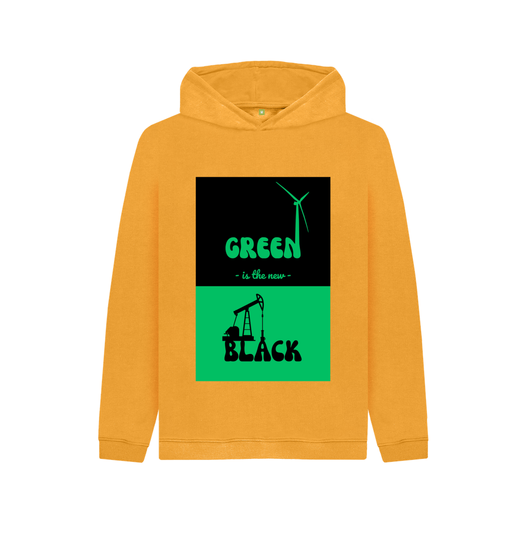 Mustard 'Green is the New Black' Kids Hoodie