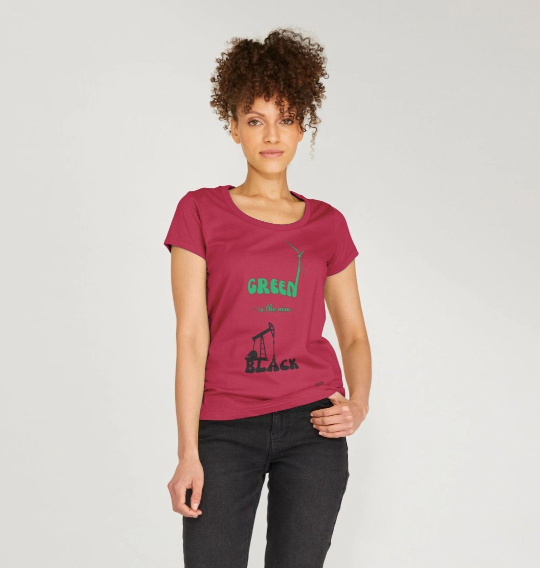 'Green is the New Black' Scoop Neck Tshirt