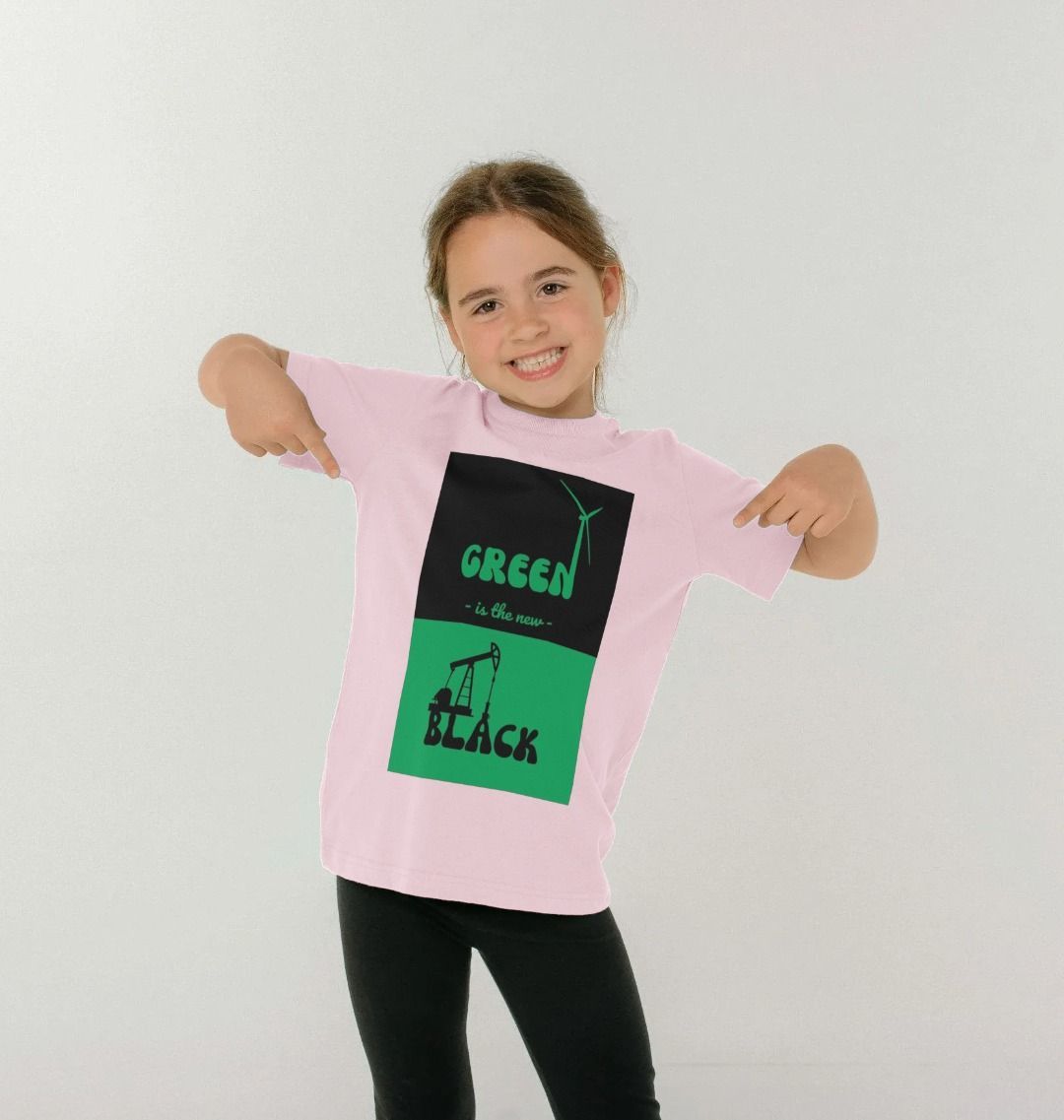 'Green is the New Black' Kids Tshirt