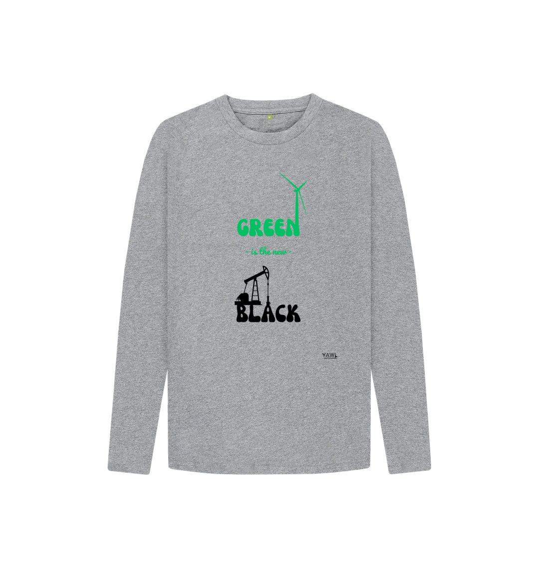 Athletic Grey 'Green is the New Black' Kids Long Tshirt