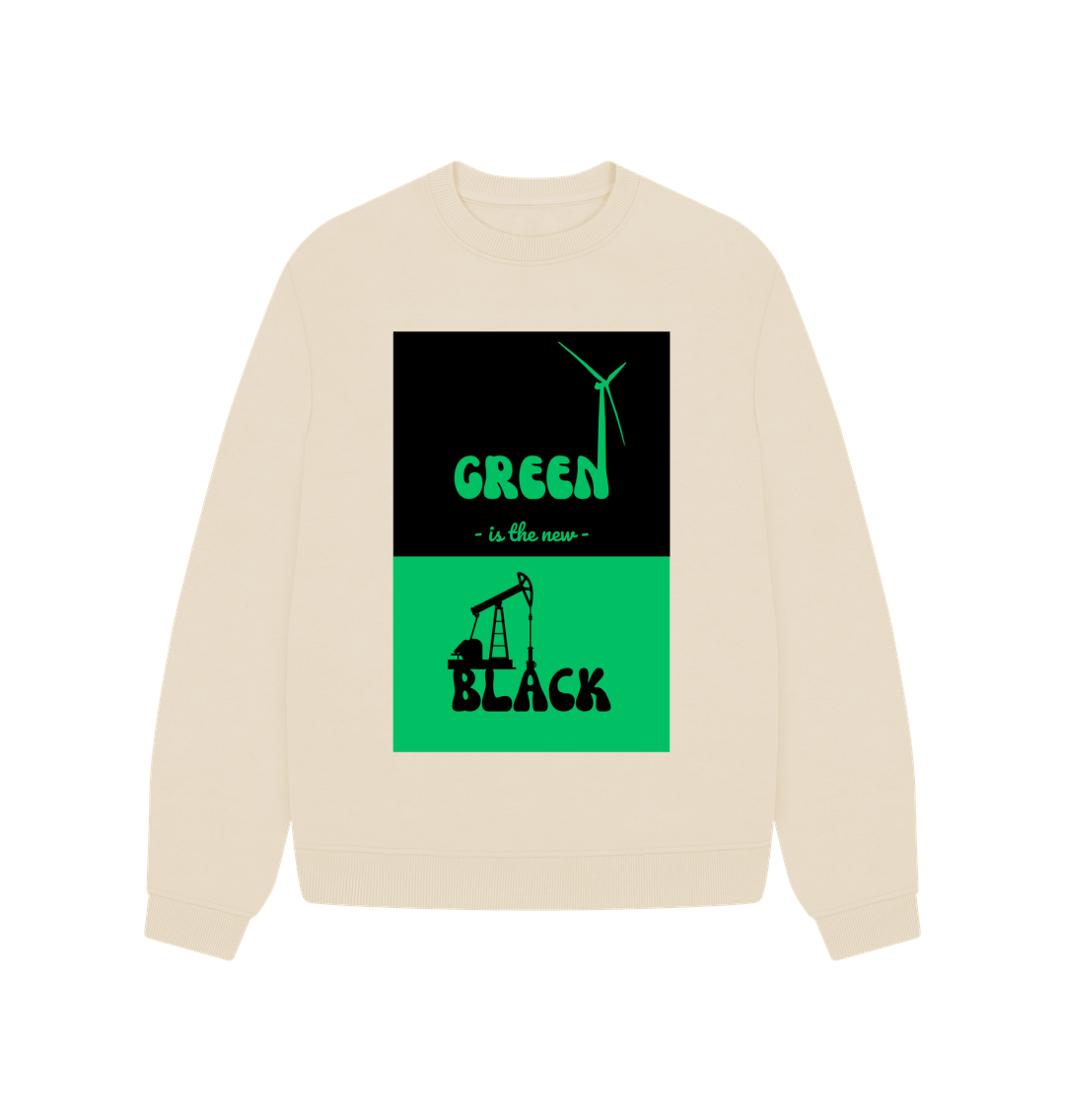 Oat 'Green is the New Black' Oversized Jumper