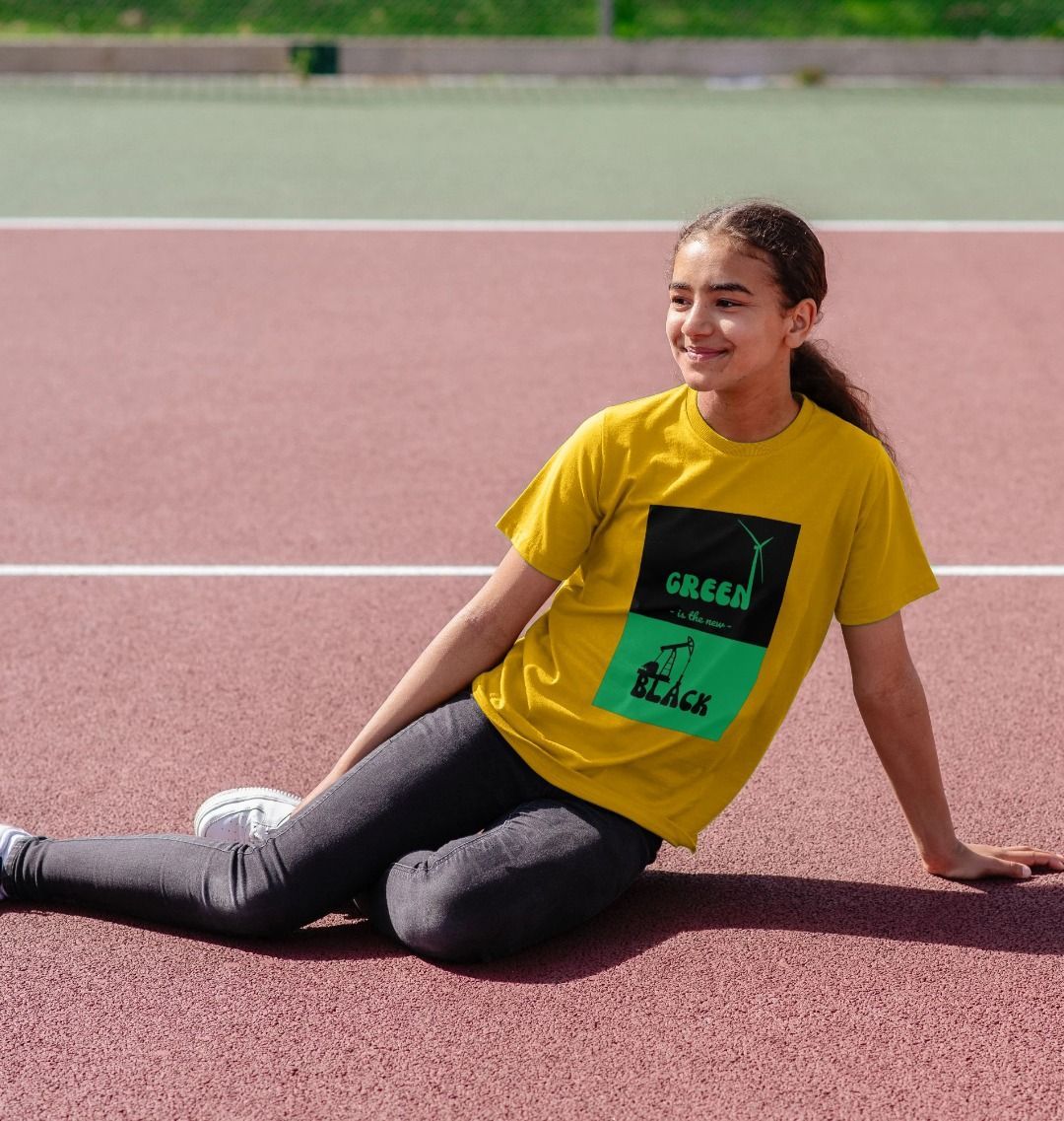 'Green is the New Black' Kids Tshirt