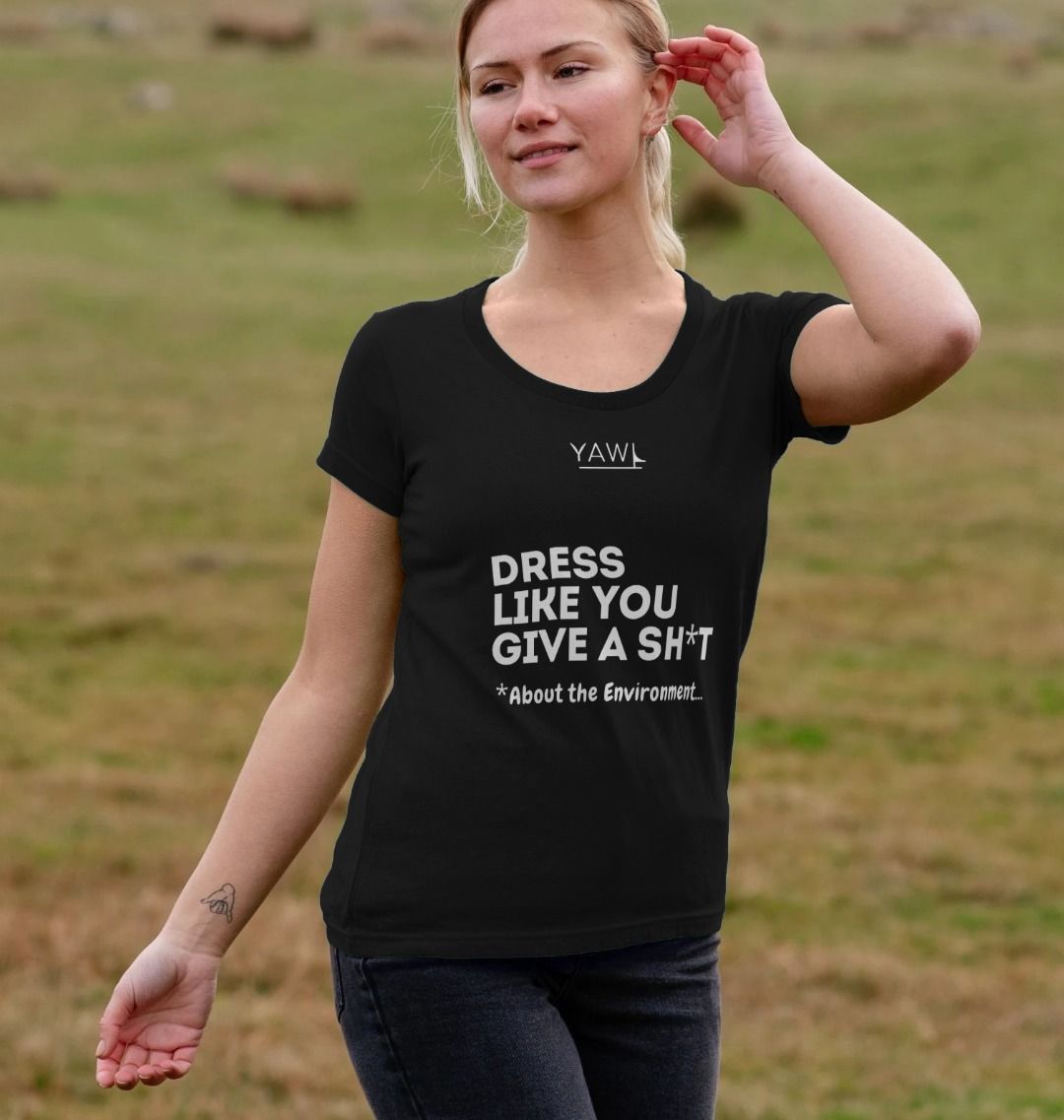 'Dress Like You Give A' Scoop Neck Tshirt