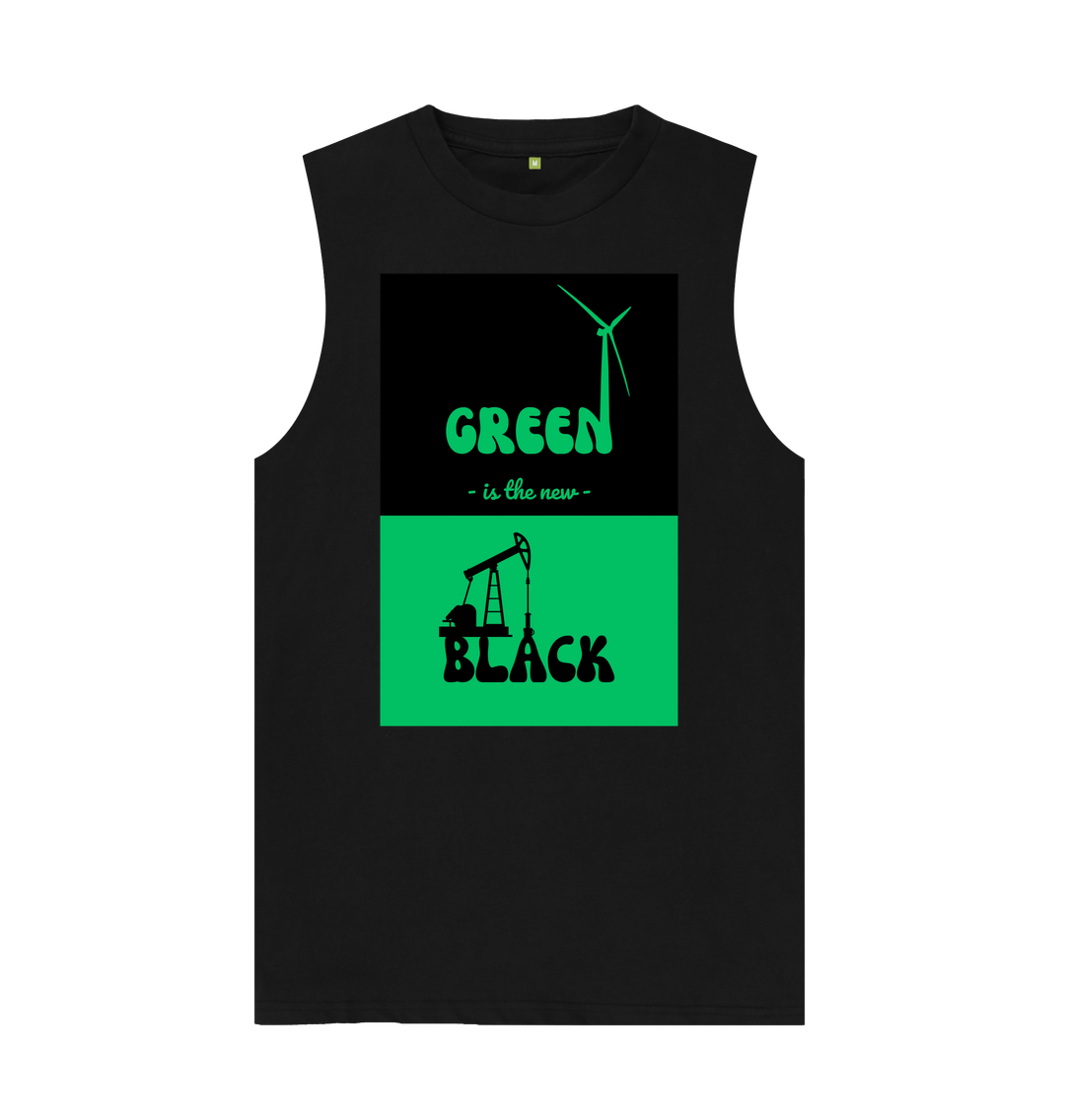 Black Men's 'Green is the new Black' Vest