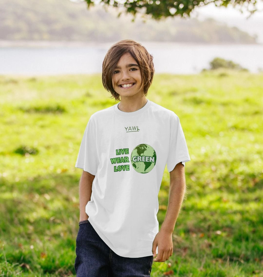 'Live, Wear, Love Green' Kids Tshirt