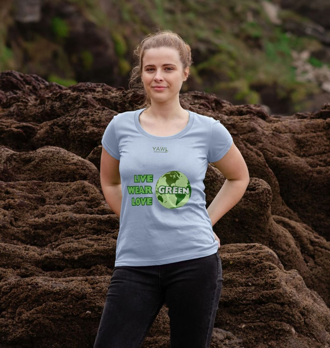 'Live, Wear, Love Green' Scoop Neck