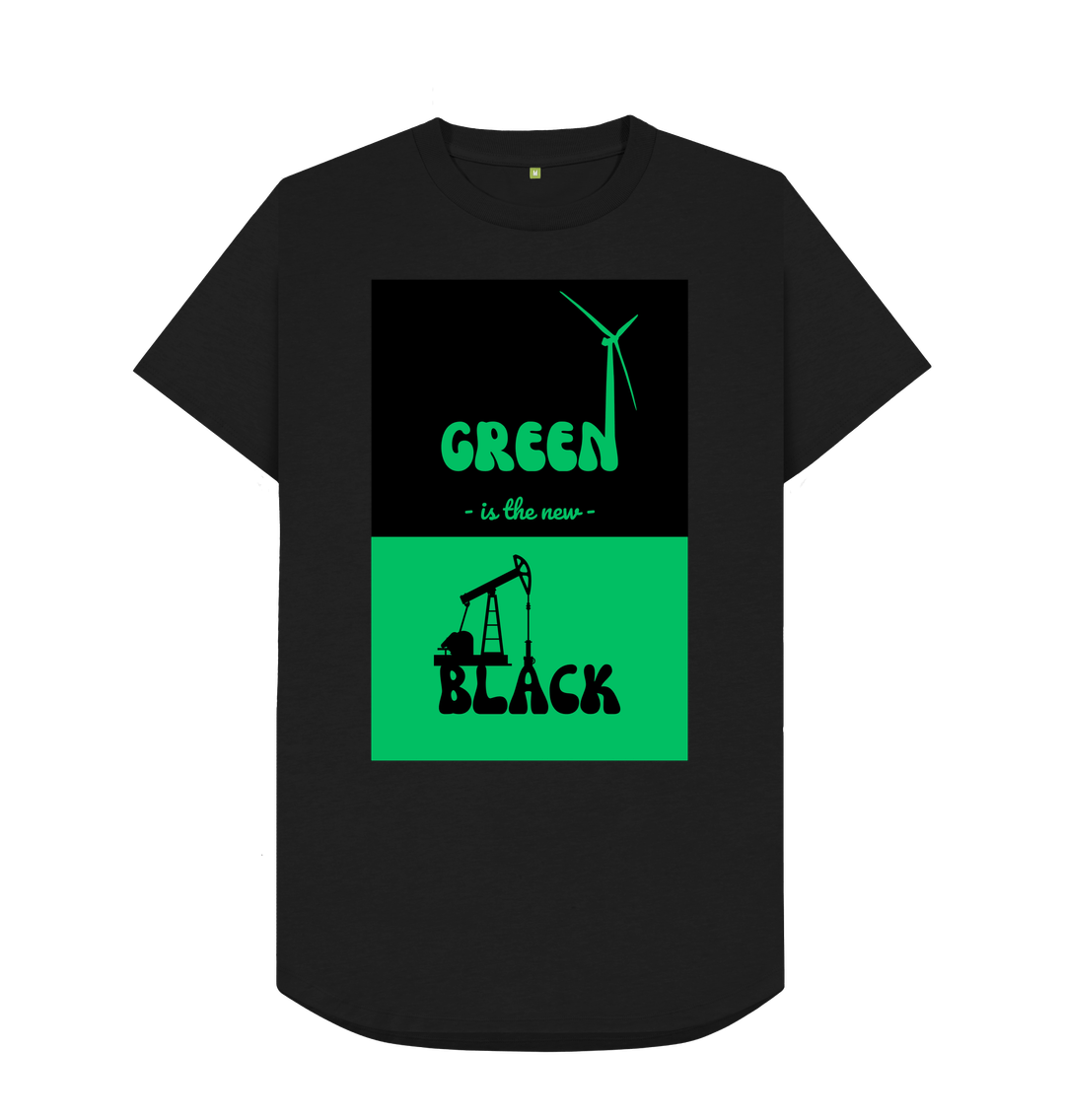 Black Yawl's 'Green is the new Black' LONGLINE Tshirt