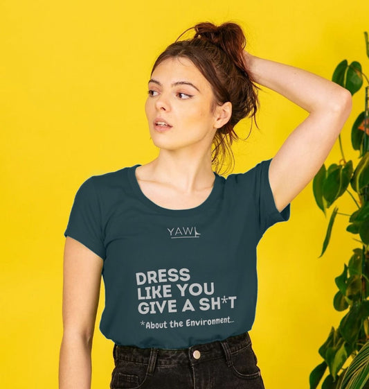 'Dress Like You Give A' Scoop Neck Tshirt