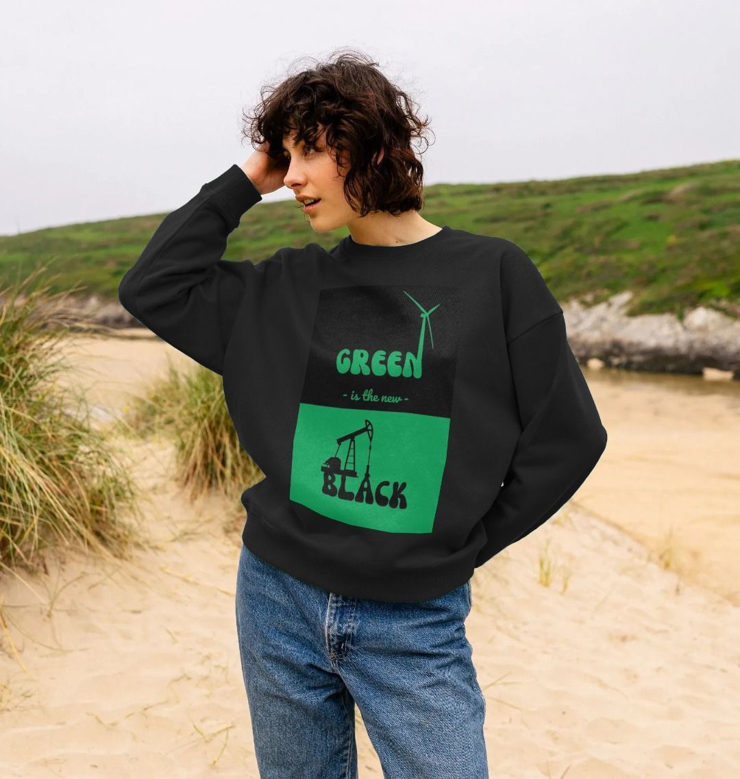 'Green is the New Black' Oversized Sweater