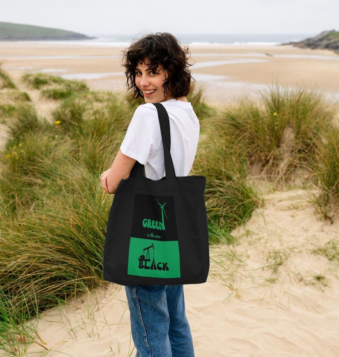 'Green is the New Black' Tote Bag