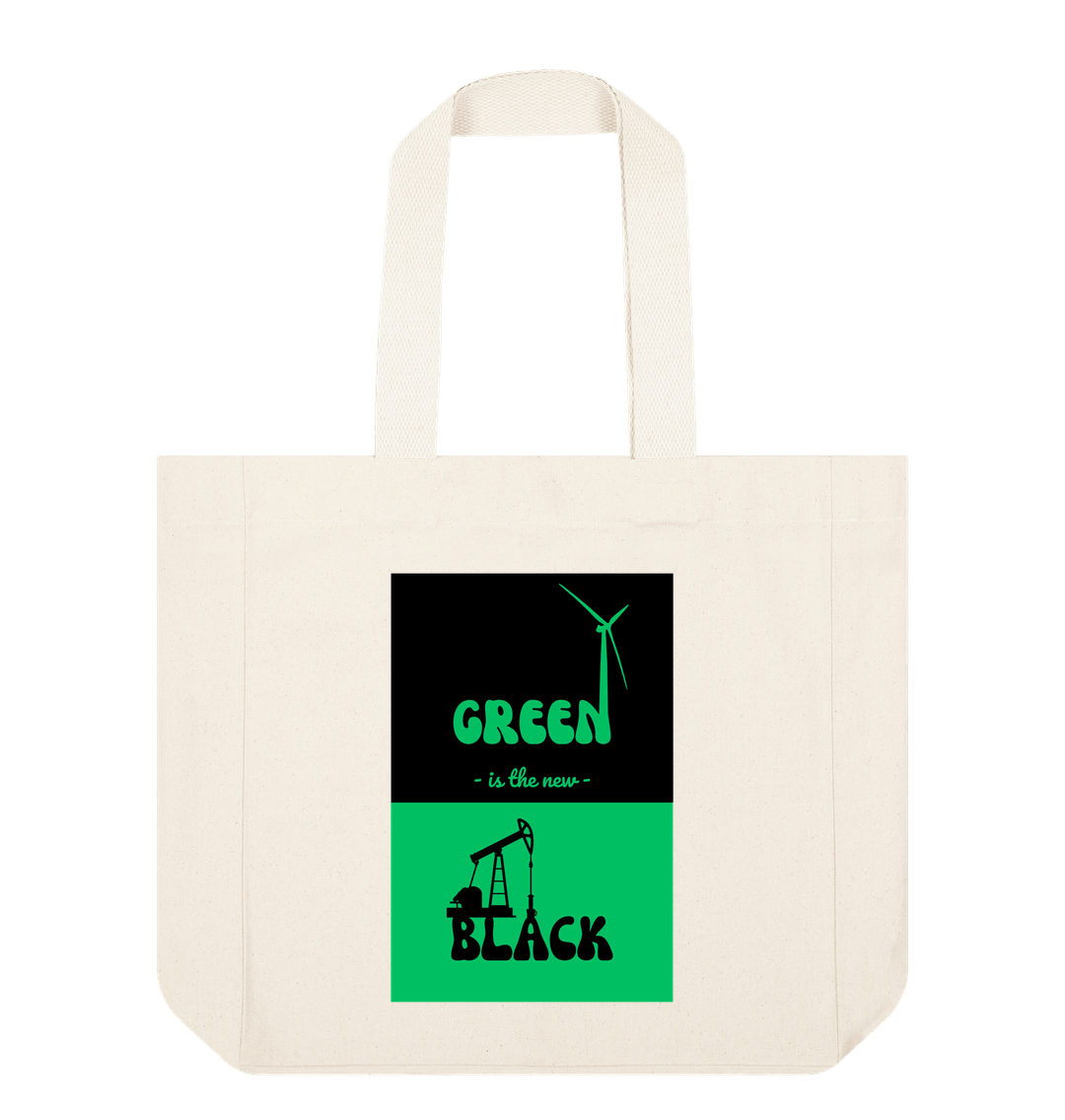 Natural 'Green is the New Black' Shopper Tote Bag