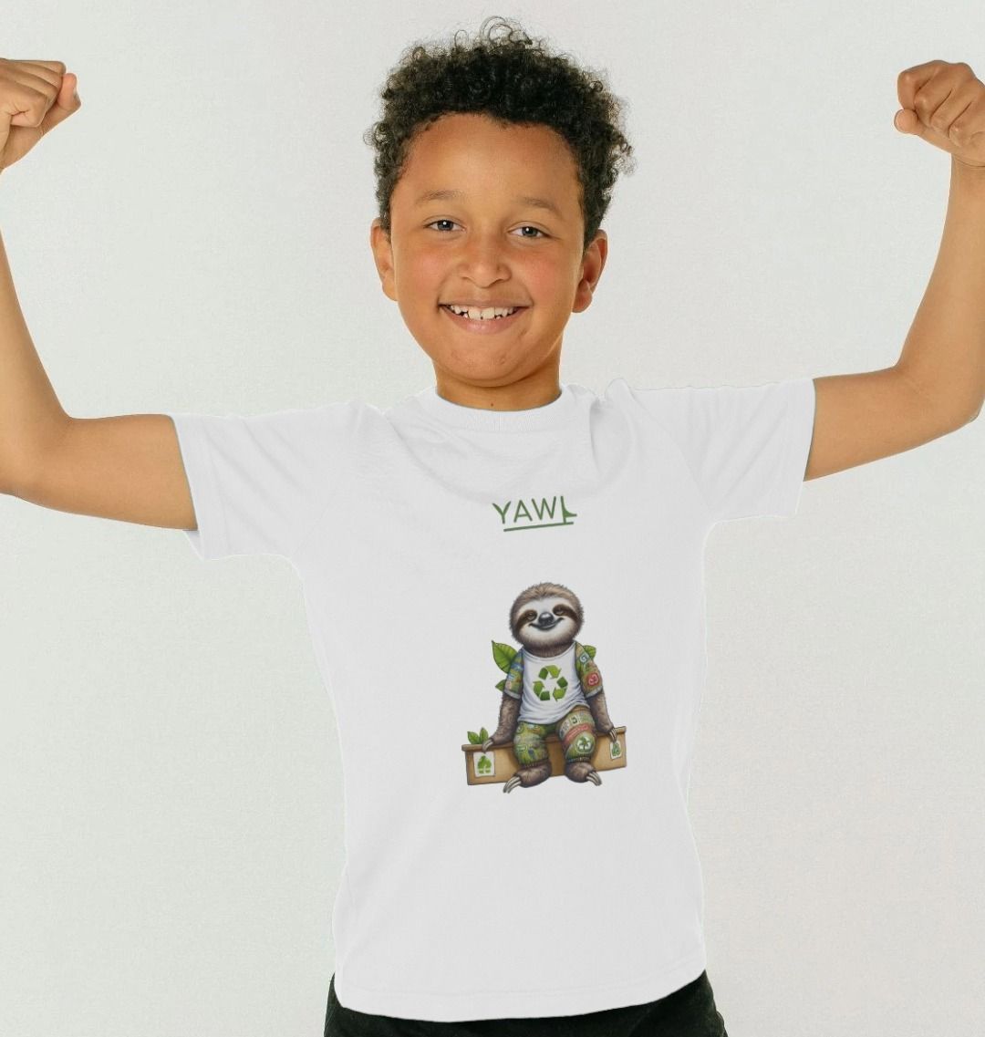 Sloth Sitting Kids Tshirt