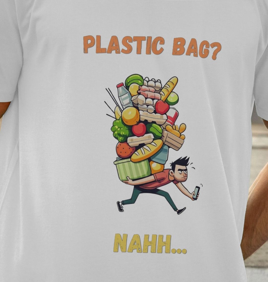 'Plastic Bag? Nahh' Cartoon Tshirt