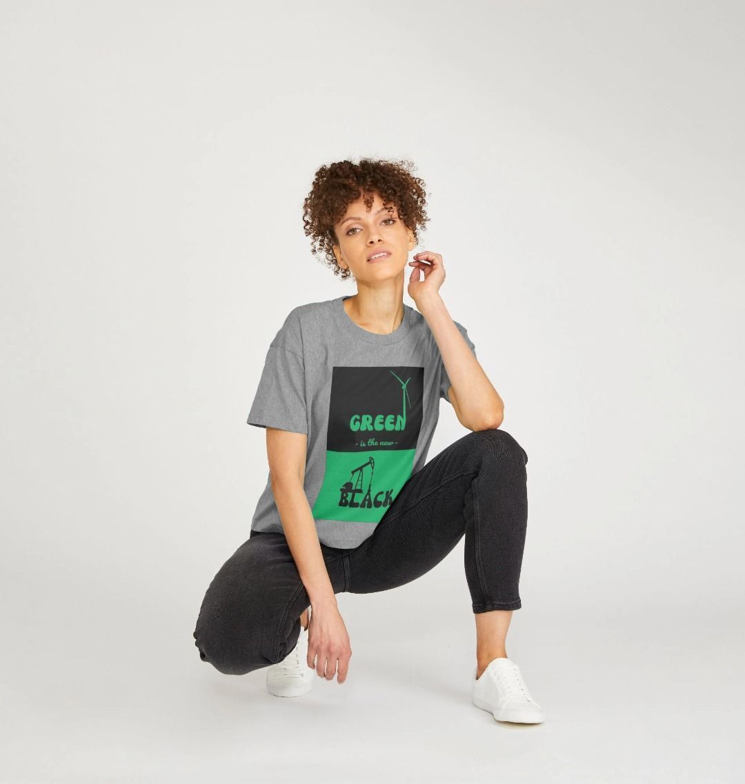 'Green is the New Black' Boxy Tshirt