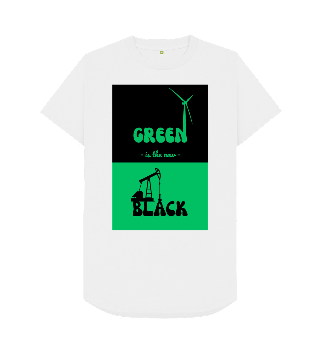 White Yawl's 'Green is the new Black' LONGLINE Tshirt