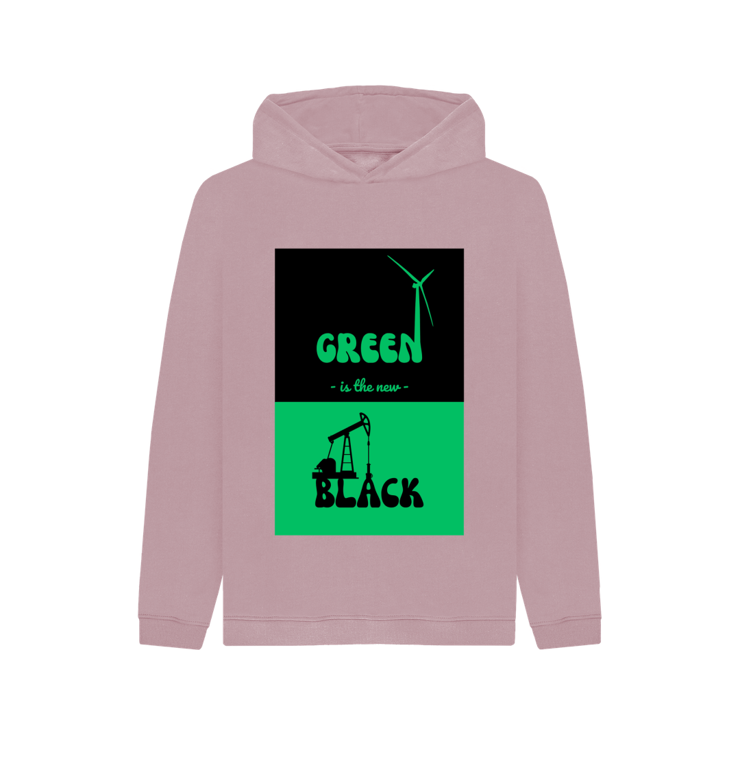 Mauve 'Green is the New Black' Kids Hoodie